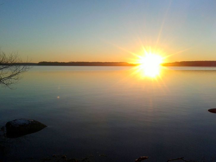 Sonnenuntergang bei Physio Schmidt in Ascheberg bei Plön